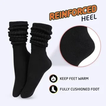 HOT FEET Cozy Slouch Socks - Warm & Stylish 2-Pack