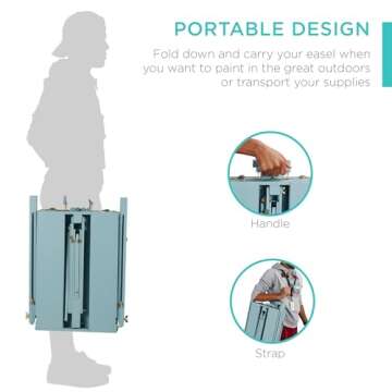 Best Choice Products French Easel Beginners Art Kit