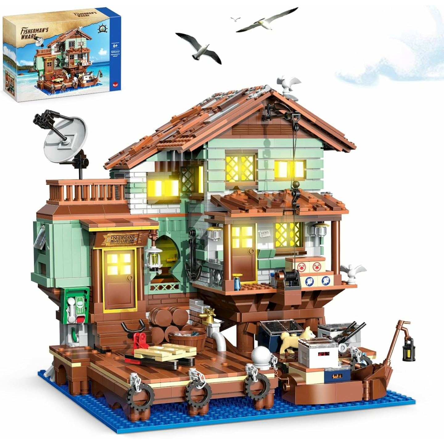 Fisherman's Wharf House Building Kit - 2046 Pieces