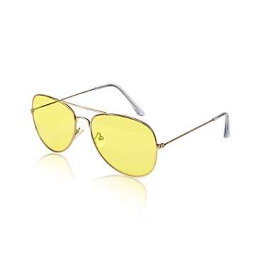 Yellow Sunglasses for Women Tinted Lens Aviator Glasses Aviators Lenses Shade