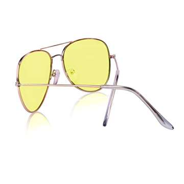 Yellow Sunglasses for Women Tinted Lens Aviator Glasses Aviators Lenses Shade