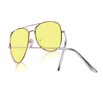 Yellow Sunglasses for Women Tinted Lens Aviator Glasses Aviators Lenses Shade