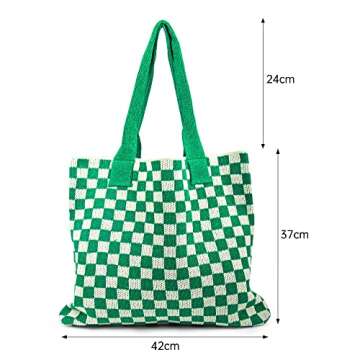 Stizimn Crochet Bags for Women Summer Beach Tote Bag Large Capacity Shoulder Bag Aesthetic Hobo Bag ...