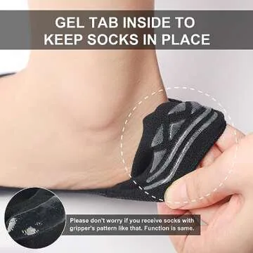 Toes Home No Show Socks Womens, Ultra Low Cut Liners Non Slip Footies for Flats Hidden Invisible Boat Summer Black 5 Pairs 9-11