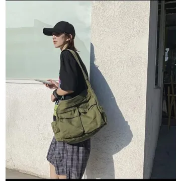 Pooyikoi Versatile Canvas Messenger Bag for Everyday Use