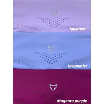 TomTiger Yoga Shorts for Women Tummy Control High Waist Biker Shorts Exercise Workout Butt Lifting Tights Women's Short Pants (Lavender, S)