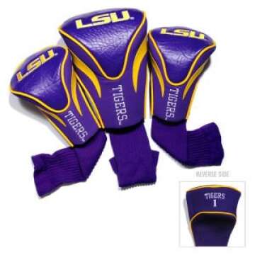 Team Golf NCAA LSU Tigers Contour Golf Club Headcovers - 3 Count with Numbered Options for Perfect C...