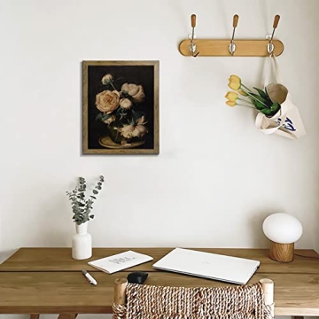 Framed Vintage Floral Wall Art for Home Decor