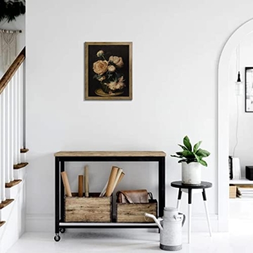 Framed Vintage Floral Wall Art for Home Decor