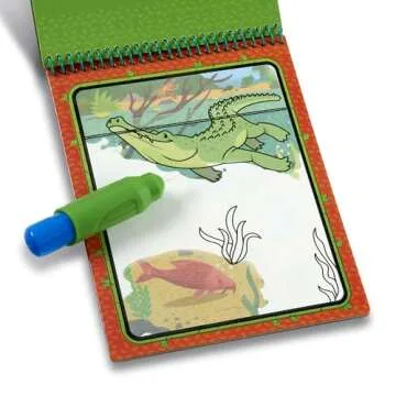 Melissa & Doug On The Go Water Wow! Jungle Activity Pad – Reusable Mess-Free Coloring For Kids Age...