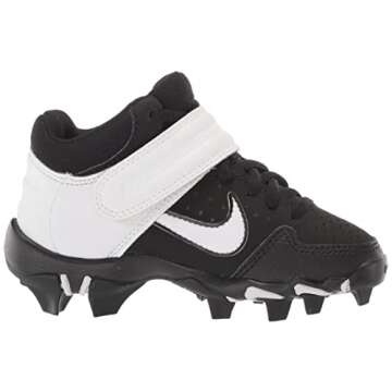 Nike Alpha Huarache VRS Md Kystn Bg Little Kids Baseball Softball Cleat Ao7582-003 Size 13 Black/White
