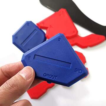 Silicone Sealant Finishing Tools - Silicone Smoothing Caulking Profile Line Joint Corner Tool with C...