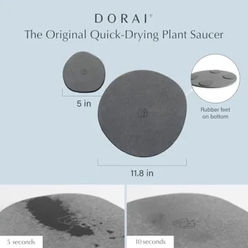 Dorai Stone Plant Pot Saucer for Indoor Plants Water Catcher