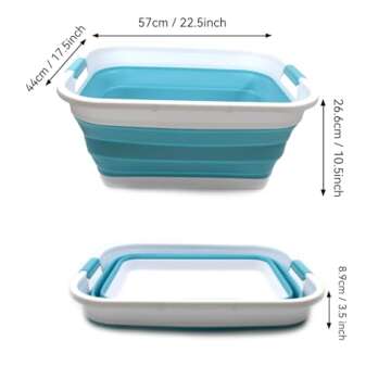 SAMMART 41L (10.8 gallon) Collapsible Plastic Laundry Basket-Foldable Pop Up Storage Container/Organ...