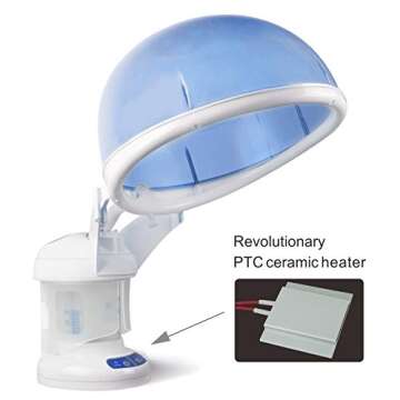 Hair Steamer Kingsteam 2 in 1 Ozone Facial Steamer, Design for Personal Care Use at Home or Salon Bar