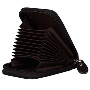 Noedy RFID Blocking Leather Zip-Around Wallet for Women