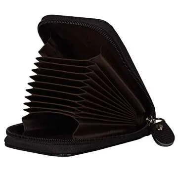 Noedy RFID Blocking Leather Zip-Around Wallet for Women