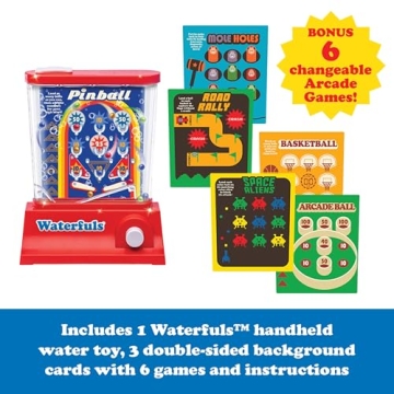 Original Waterfuls Classic Handheld Water Games – Kids Games, Retro Travel Games, Fidget Toys for Kids, Autism Toys, 6 Interchangeable Back Panels, Screen Free Play, Portable, Ages 3+