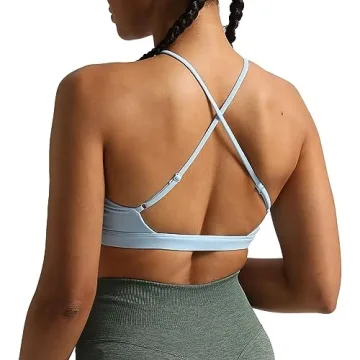 Aoxjox Women's Deep V Sports Bras for Workout Comfort