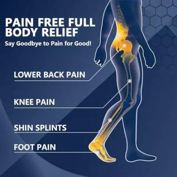 Yoosolle Arch Support Shoe Insoles for Men and Women, Plantar Fasciitis Insoles, Orthotic, Shock Absorbing, Insoles for Standing All Day, Arch Pain & High Arch, Work Boots & Shoes (XS, Blue)