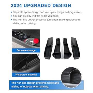 Shademax Car Door Organizer Tray for Tesla Model Y - Durable & Stylish