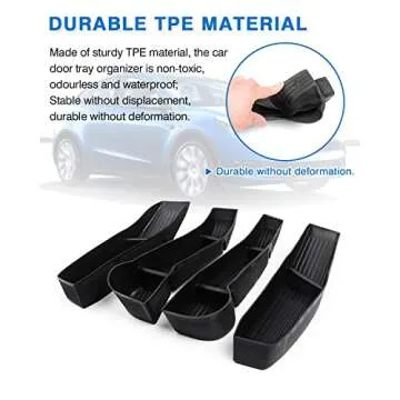 Shademax Car Door Organizer Tray for Tesla Model Y - Durable & Stylish