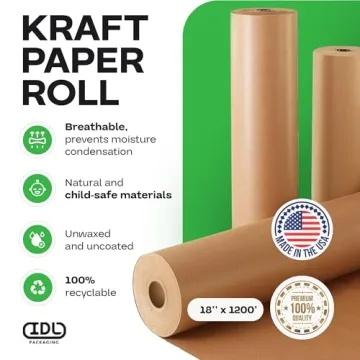 Versatile Brown Kraft Paper Roll for Eco-Friendly Crafting
