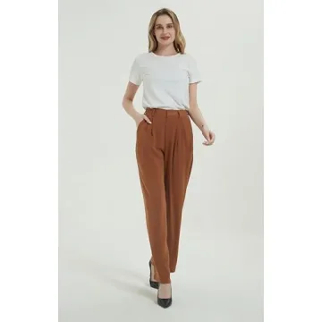 Tronjori High Waist Casual Culottes for Women - Chic Pants