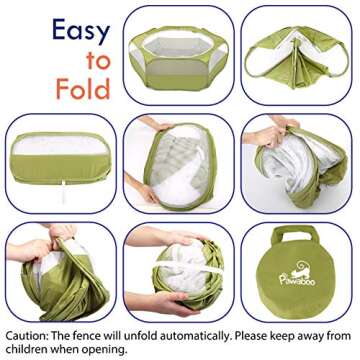 Pawaboo Small Animals Playpen - Waterproof and Portable Pet Tent for Versatile Use