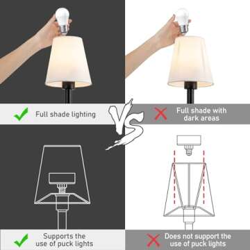 KELUOLY Black Wall Sconces Set of 2, Hardwired Indoor Wall Lights Fixtures with White Fabric Shade Bathroom Vanity Standing Bracket Wall Lamps for Bedroom,Living Room,Bathroom,Hallway