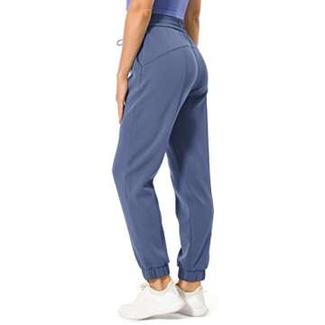Colorfulkoala Women's High Waisted Ultra Soft Modal Joggers Running Sweatpants Casual Lounge Pants with Pockets (XS, Niagara Blue)