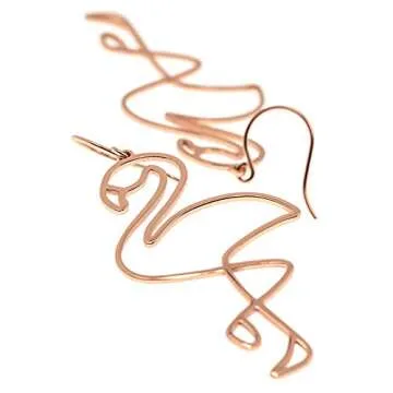 Elegant Doubnine Flamingo Hollow Earrings for Women