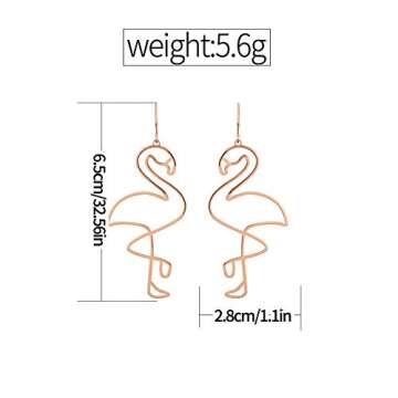 Elegant Doubnine Flamingo Hollow Earrings for Women