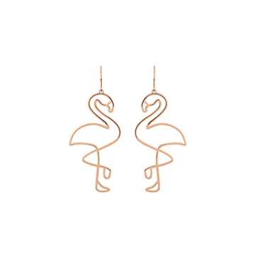 Elegant Doubnine Flamingo Hollow Earrings for Women