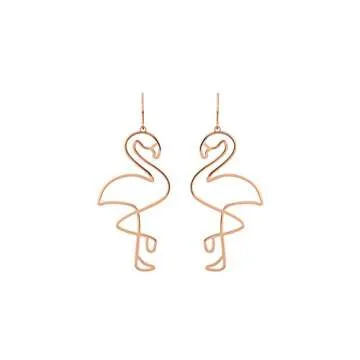 Elegant Doubnine Flamingo Hollow Earrings for Women