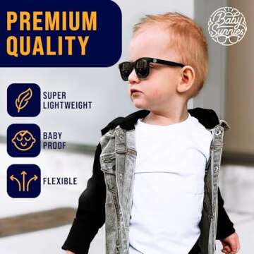 Polarized Baby Sunglasses With Strap - Unbreakable Flexible Infant Sunglasses For Toddlers Newborns 0-24 Months