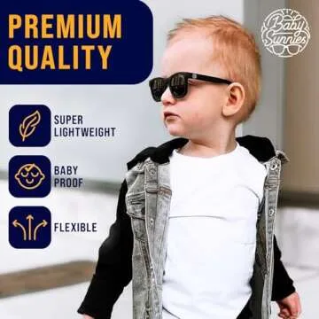 Polarized Baby Sunglasses With Strap - Unbreakable Flexible Infant Sunglasses For Toddlers Newborns 0-24 Months