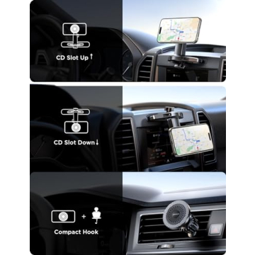 JOYROOM MagSafe CD Phone Holder for Secure Car Mount
