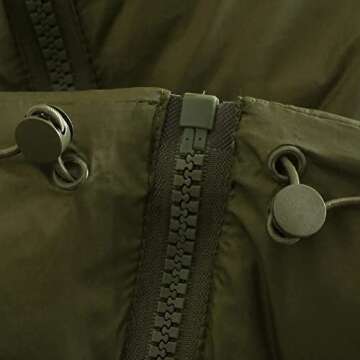 KEOMUD Women's Winter Crop Vest Lightweight Sleeveless Warm Outerwear Puffer Vest Padded Gilet Armygreen X-Small