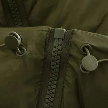 KEOMUD Women's Winter Crop Vest Lightweight Sleeveless Warm Outerwear Puffer Vest Padded Gilet Armygreen X-Small