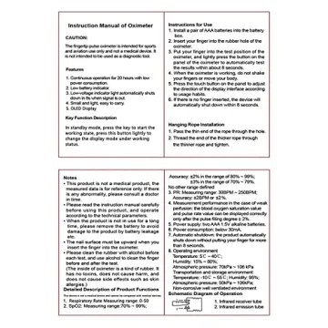 Accurate Rechargeable Pulse Oximeter for Home & Sports