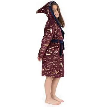 Harry Potter Dressing Gown Kids Red OR Blue Options Pajama Robe 11-12 Years
