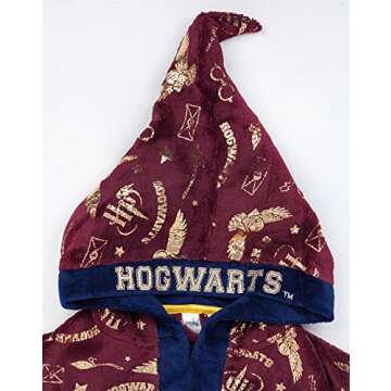 Harry Potter Dressing Gown Kids Red OR Blue Options Pajama Robe 11-12 Years
