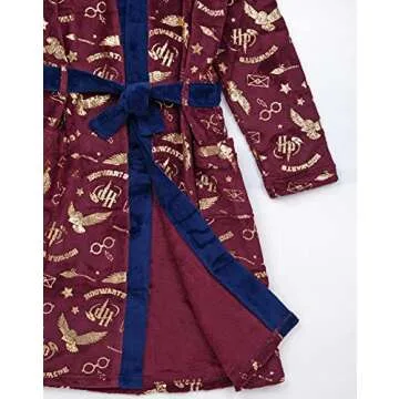 Harry Potter Dressing Gown Kids Red OR Blue Options Pajama Robe 11-12 Years