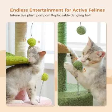 PAWZ Road 32” Cactus Cat Tree for Small Cats and Kittens