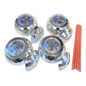 Disco Ball Cups with Pink Straws Set - Perfect for Parties