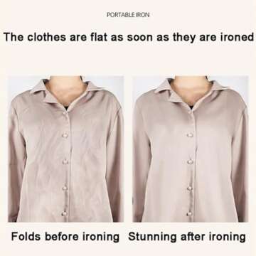 Portable Mini Ironing Machine, New Travel Mini Steam Iron, Handheld Garment Steamer, Fast Preheating Steam Dry Ironing, 360 Degree Ironing Without Dead Angle for Home and Travel (Green)