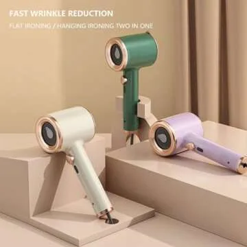 Portable Mini Ironing Machine, New Travel Mini Steam Iron, Handheld Garment Steamer, Fast Preheating Steam Dry Ironing, 360 Degree Ironing Without Dead Angle for Home and Travel (Green)