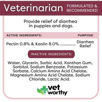 Vet Worthy Anti-Diarrhea 8oz - Fast Relief for Dogs