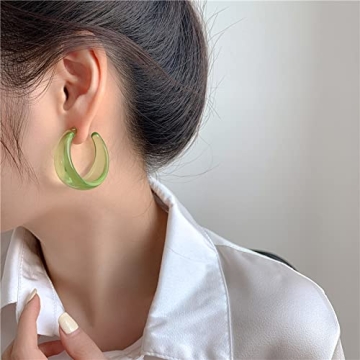 Colorful C Shape Hoop Earrings for All Occasions